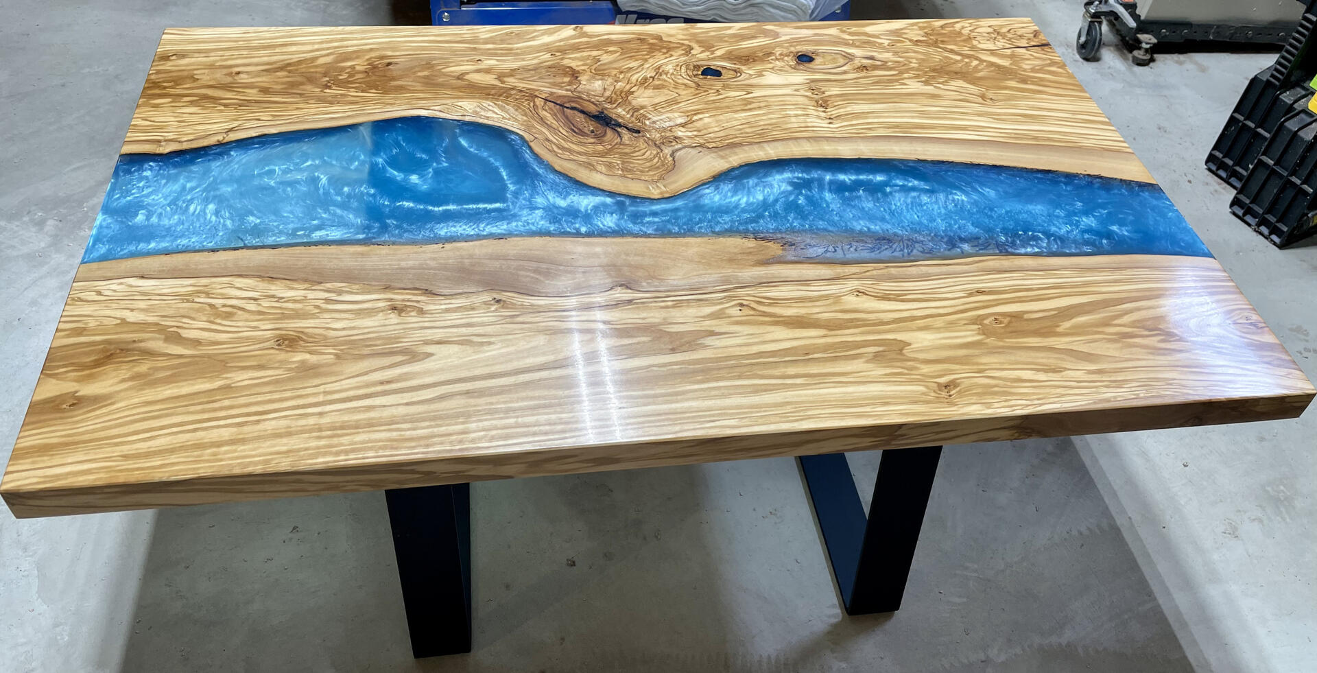 Epoxy and Olive Table