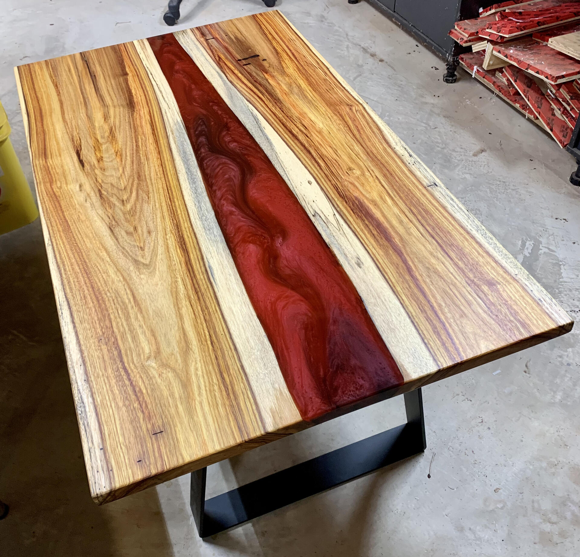 Epoxy and Canary Table