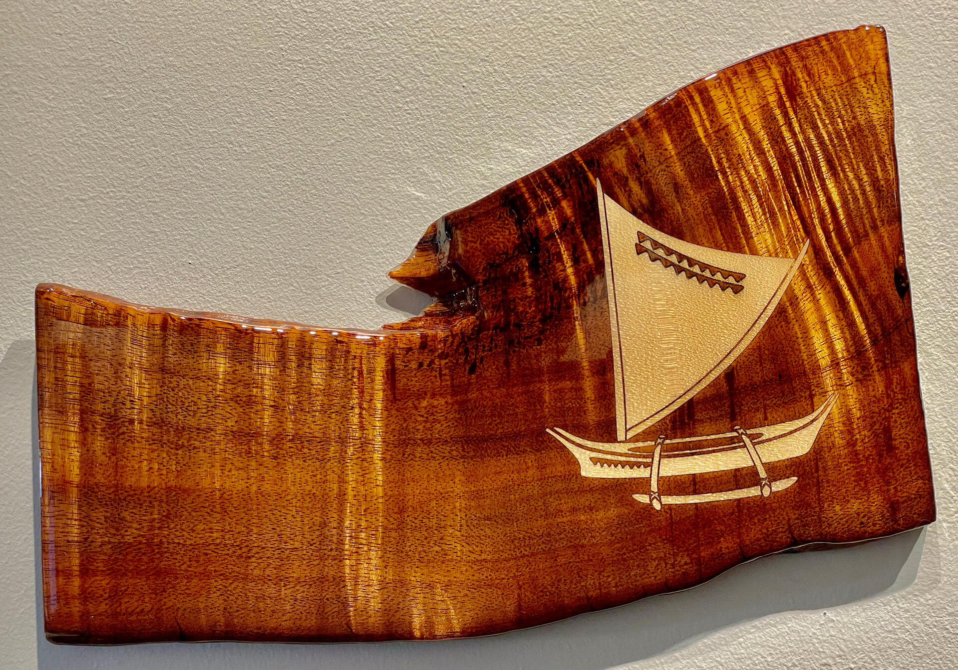 Sailing canoe on Koa